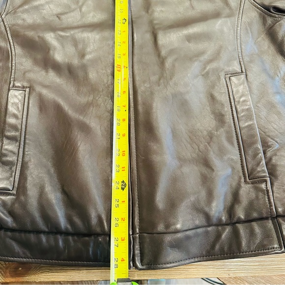 SOLD - DARK BROWN LEATHER BOMBER JACKET COAT - BUTTER SOFT - EUC! - Picture 10 of 16